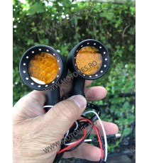 Set 2 Buc Semnale Semnalizatoare LED Cu 3 Fir Moto Cafe Racer Bobber Chopper Retro BCR2N BCR2N  Semnal Universale Cafe Racer ...