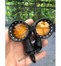 Set 2 Buc Semnale Semnalizatoare LED Cu 3 Fir Moto Cafe Racer Bobber Chopper Retro BCR2N BCR2N  Semnal Universale Cafe Racer ...