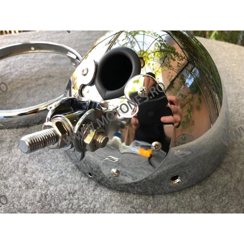 Carcasa / Suport Far Moto 7 Inchi Chrom Harley Honda Kawasaki Suzuki Yamaha ATV P63QY  Faruri Moto Universale 285,00 lei 285,...