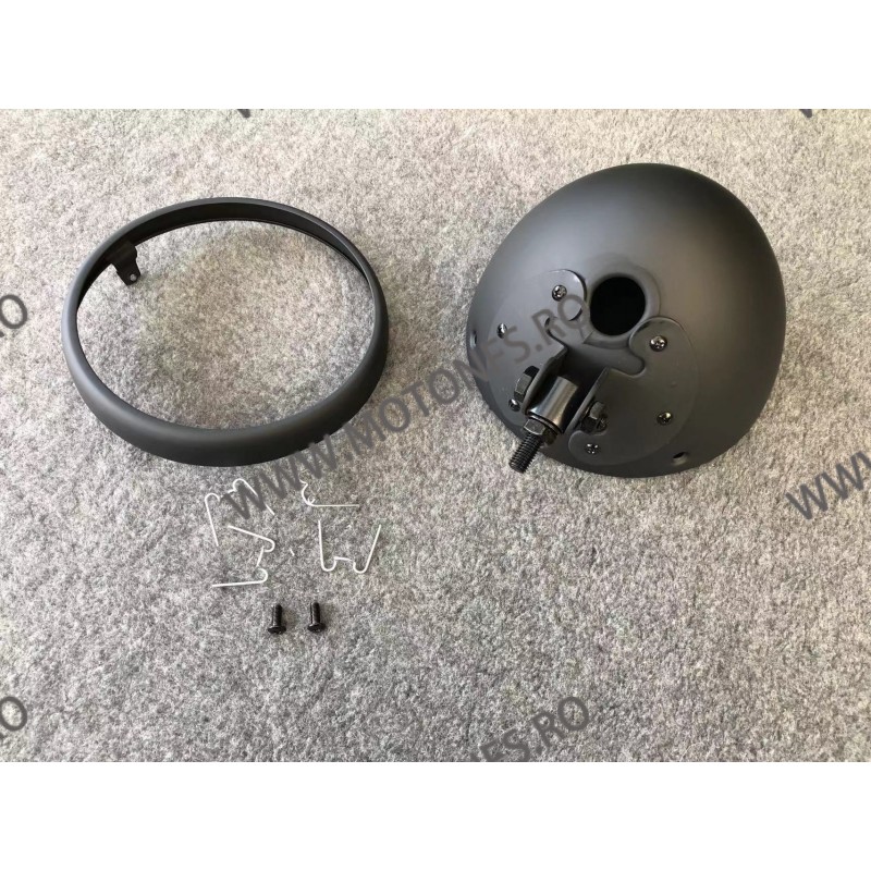 Carcasa / Suport Far Moto 7 Inchi Negru Mat Harley Honda Kawasaki Suzuki Yamaha ATV 2JIIC  Faruri Moto Universale 285,00 lei ...