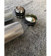 25mm Set 2 Mansoane Cu Capetele De Ghidon Cafe Racer Harley-Davidson Honda Suzuki Kawasaki Yamaha Cruiser Chopper Chrom CSKK7...