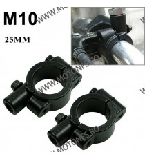 25mm Filet M10 Suport oglinda 2 bucati honda yamaha suzuki kawasaki harley cafe racer Cruiser chopper bobber custom RAV71  Su...