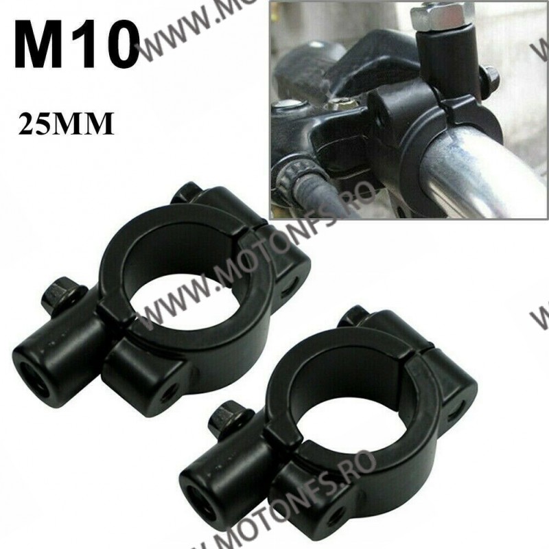 25mm Filet M10 Suport oglinda 2 bucati honda yamaha suzuki kawasaki harley cafe racer Cruiser chopper bobber custom RAV71  Su...