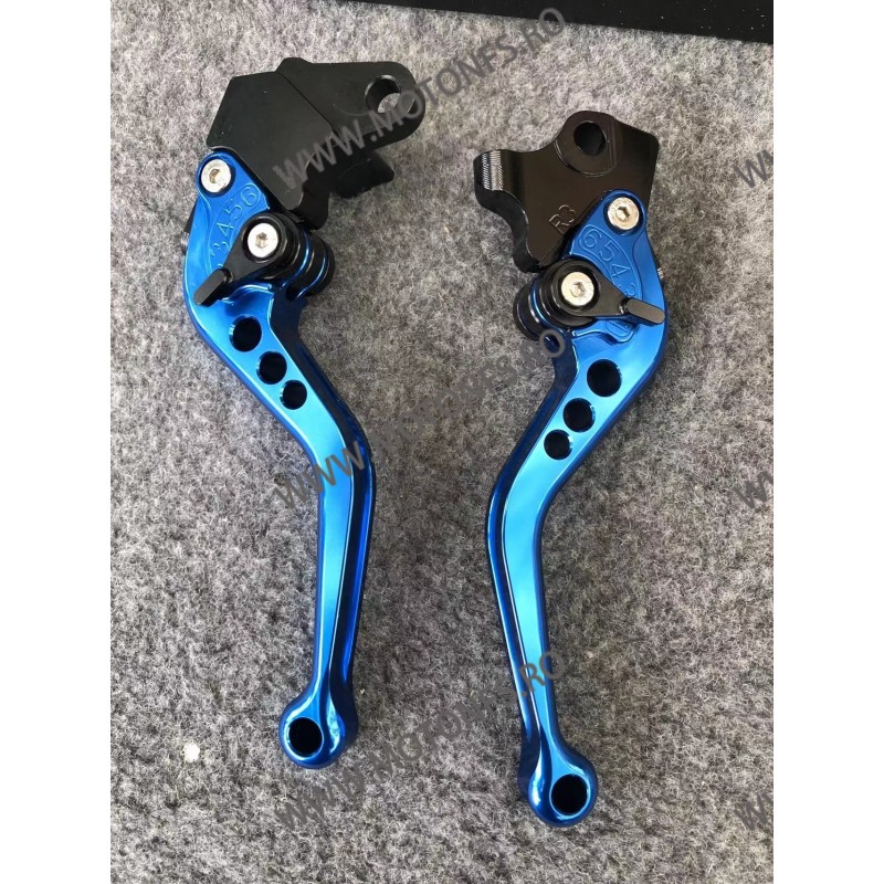 YAMAHA YZF-R125 2008-2013 FZ16 2012-2013 Manete Scurte Ambreiaj Frana Classic Albastru Cu Cheieta Negru H4MCD MSAL-R3/R15L  M...