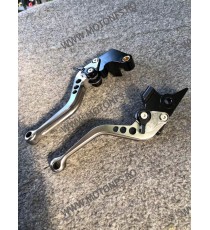 FZ6 N/S FZ1 MT09 FZ8 XSR700/900 XV950 XJ6 Yamaha Manete Scurte Ambreiaj Frana Classic Gri Cu Cheieta Negre FSTIT-F16/Y688  Ma...