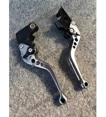 FZ6 N/S FZ1 MT09 FZ8 XSR700/900 XV950 XJ6 Yamaha Manete Scurte Ambreiaj Frana Classic Gri Cu Cheieta Negre FSTIT-F16/Y688  Ma...