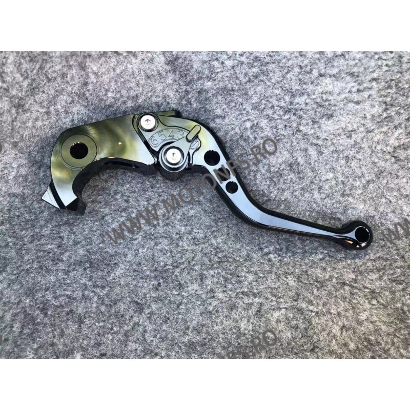 ZX-6R Ninja Z1000 / R ZX-10R Ninja GTR1400 ZZR1400 Kawasaki Maneta Scurte Frana Classic Negru MFSN-F88  Manete CNC Dedicat Ka...