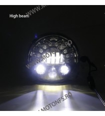 7 Inch Far Universal Moto  DRL Omologat E9 semnalizare integrate Cafe Racer Chopper, Bobber Harley Davidson ,Jeep MS-8088C-RL...