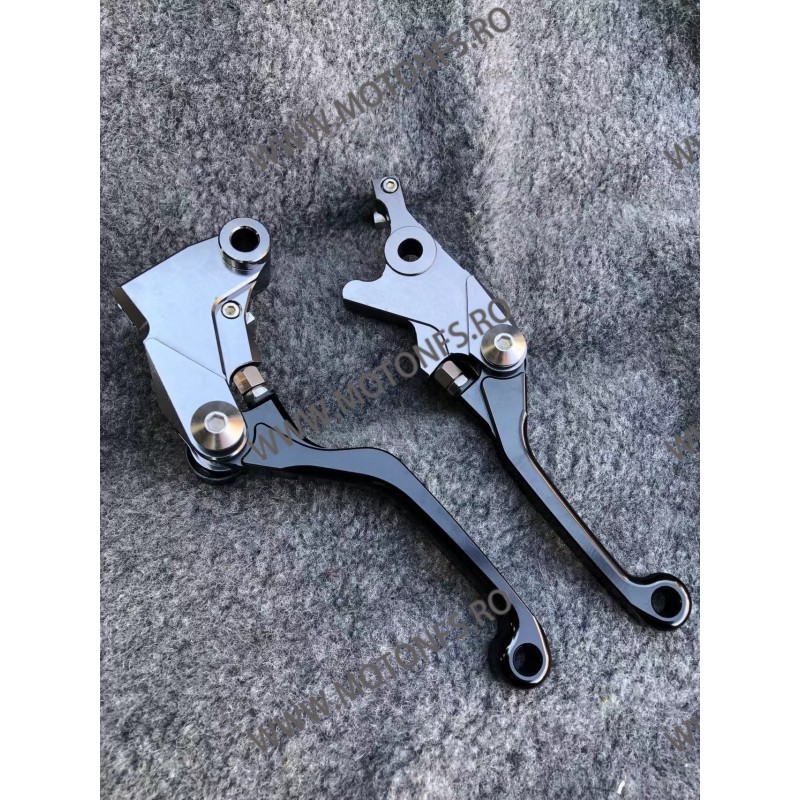 KLX125 C KLX125 D D-Tracker KLX250 S /SF Kawasaki Manete Ambreiaj Frana CNC Negru R45L27KR MMCN-R45L27KR  Manete CNC Dedicat ...