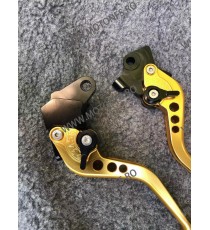 YAMAHA YZF-R125 2008-2013 FZ16 2012-2013 Manete Scurte Ambreiaj Frana Classic Auriu Cu Cheieta Negre MSAU-R3/R15L  Manete CNC...