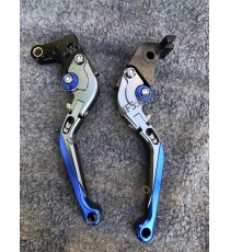 YZF R1	2009-2014 Yamaha Manete Rabatare Si Prelungire Ambreiaj Frana Gri Cu Cheieta Albastru MRPTIALBT-R19/Y688  Manete CNC D...