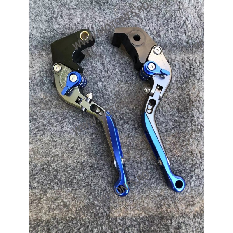 R1 R6 2005-2016 Yamaha Manete Rabatare Si Prelungire Ambreiaj Frana Gri / Albastru MRPRTIALBT-R104/Y688  Manete CNC Dedicat Y...