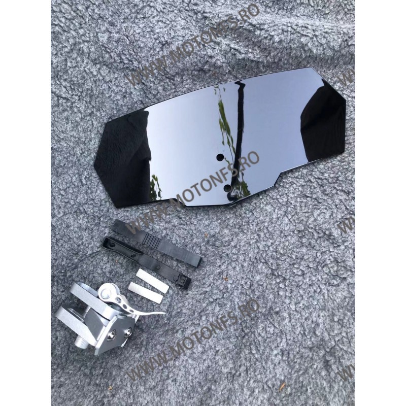 Inaltator Parbriz Fumuriu Inchis Reglabil Fixare Surub (Deflector Aer) Moto Pentru Suzuki Yamaha Honda Bmw Vant touring IPR34...
