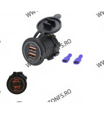 USB x 2, QC3.0 , Led Rosu, Culoare Negru CH-016  Voltmetru / Prize Moto 65,00 lei 65,00 lei 54,62 lei 54,62 lei