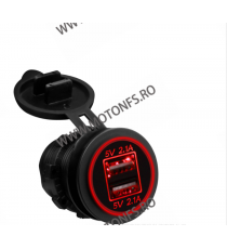 USB x 2, 4.2A , Led Rosu, Culoare Negru CS-526  Voltmetru / Prize Moto 40,00 lei 40,00 lei 33,61 lei 33,61 lei