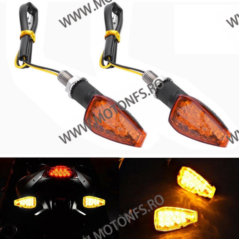 Set 2 Buc Semnale 14 LED Omologat ( E50 ) moto / motocicleta / scuter / atv / universale CODSMSA232961 7UIGZ  Semnalizare Mot...