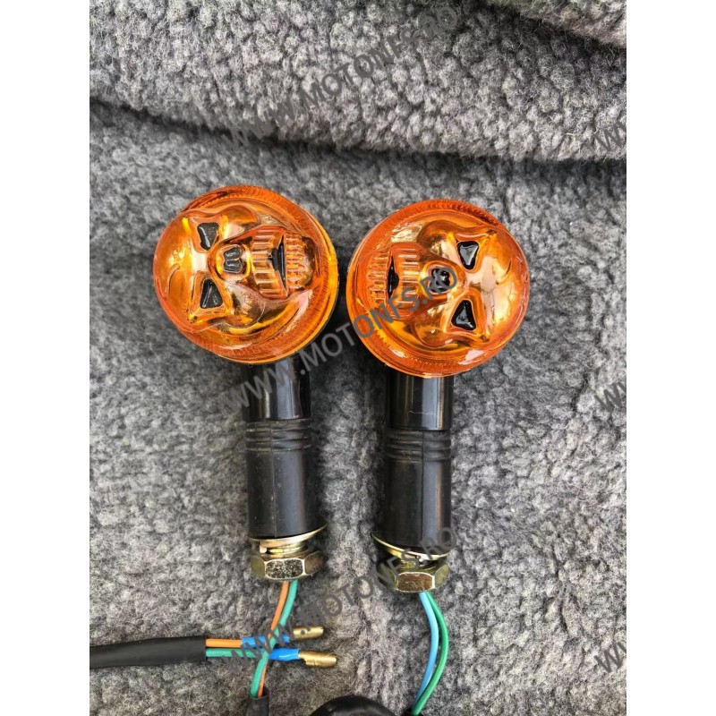 Set 2 Buc Semnale Semnalizatoare Bullet Grid Moto Cafe Racer Bobber Chopper Retro RR2R RR2R  Semnal Universale Cafe Racer Cho...