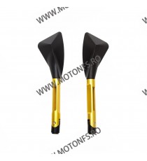 Set 2 Buc Oglinzi Retrovizoare Universal CNC Pentru Motocicleta Naked Streetfighter Sport Auriu 8PE71 8PE71  Oglinzi Aluminiu...