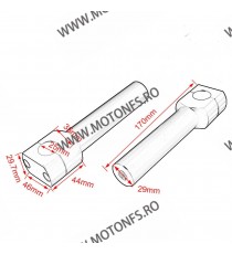 25mm Inaltatore / Suport Ghidon x 2Buc Handlebar Riser Clamp Universale Compatible With Harley Kawasaki Suzuki Yamaha Honda O...