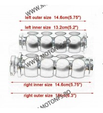 25mm Set 2Buc Mansoane Cu Capetele De Ghidon Cafe Racer Harley-Davidson Honda Suzuki Kawasaki Yamaha Cruiser Chopper Negre TR...