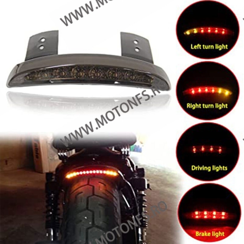 Stop Frana / Lampa + Semnalizare Pentru Aripa Spate Harley Sportster CL883 1200 Moto Universal Cafe Racer Chooper Bobber KBWF...