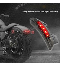Stop Frana / Lampa + Semnalizare Pentru Aripa Spate Harley Sportster CL883 1200 Moto Universal Cafe Racer Chooper Bobber KBWF...