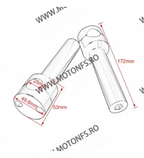 25mm Inaltatore / Suport Ghidon x 2Buc Handlebar Riser Clamp Universale Compatible With Harley Kawasaki Suzuki Yamaha Honda 8...