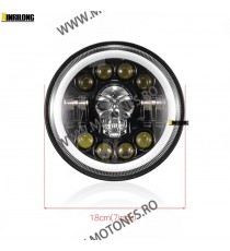 7 Inch Far Universal Moto  H4 DRL LED Omologat E9 Cafe Racer Chopper, Bobber Harley Davidson ,Jeep MS-D120  Acasa 260,00 lei ...