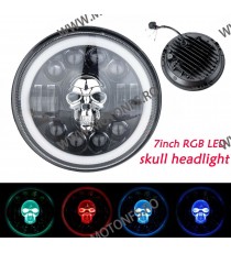 7 Inch Far Universal Moto  H4 DRL LED Omologat E9 Cafe Racer Chopper, Bobber Harley Davidson ,Jeep MS-D120  Faruri Moto Unive...
