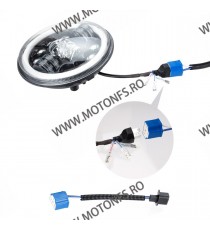 7 Inch Far Universal Moto  H4 DRL LED Omologat E9 Cafe Racer Chopper, Bobber Harley Davidson ,Jeep MS-D120  Faruri Moto Unive...