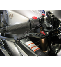 GSXR600 2006-2018 GSXR750 2006-2017 GSXR1000 2005-2018 Suzuki Manete Lungi Ambreiaj Frana Classic Silver Cu Cheieta Negre MLS...