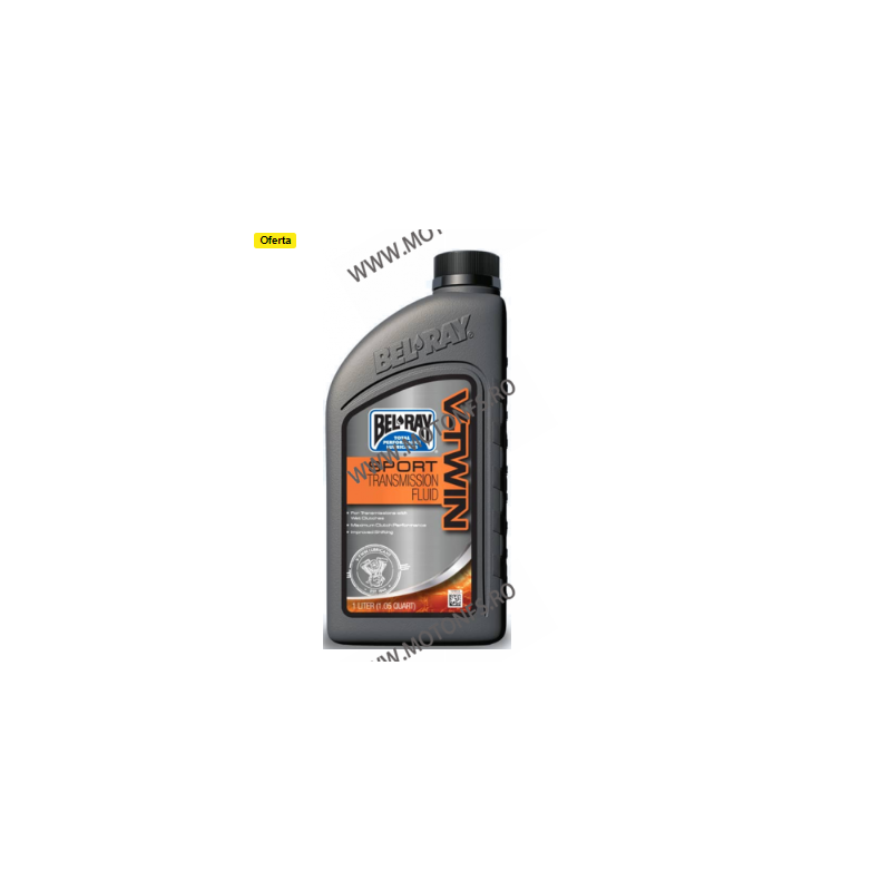 Ulei de transmisie Bel-Ray V-TWIN SPORT TRANSMISSION FLUID 1 l 96925-Bt1Qb  BEL-RAY Uleiuri cutie si transmisie 70,00 lei 70,...