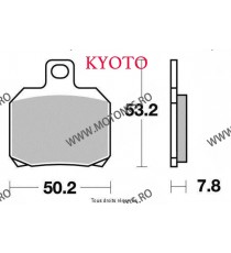 SIFAM - Placute frana spate KYOTO S1110 SBS 730RQ, 730HF, 730LS, 157HF [SEMI-METALICE] SP-S1110 KYOTO SIFAM - Placute Frana 5...