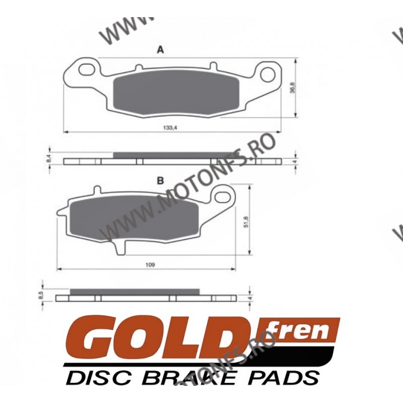 GOLDFREN Placute de frana 124 S33 STREET Spate 797.S1.24/585-920 GOLDFREN Placute Frana GOLDFREN 144,00 lei 129,60 lei 121,01...