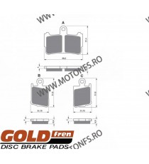 GOLDFREN Placute de frana fata 298 S33 STREET FRONT (1 set 2pcs small/large) 797.42.98  / 575-869 GOLDFREN Placute Frana GOLD...