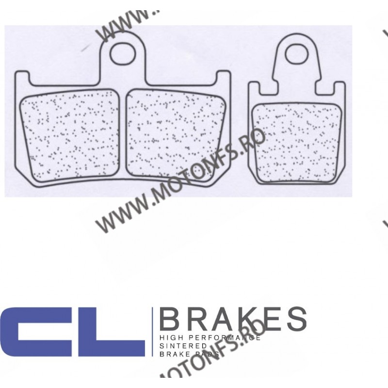 CL BRAKES Placute de frana fata 1180 A3+ (4 bucati in kit) 61,9x44,8x8,5 mm / 30,9x48x8,5 mm (W x H x T) 200.1180.A3 / 575-83...