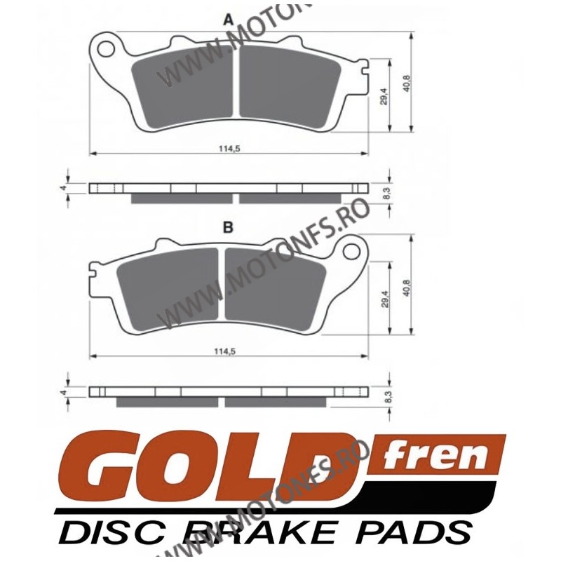 GOLDFREN Placute de frana fata 178 S33 STREET FRONT 797.41.78 / 585-736 / 585-722 / 575-721 GOLDFREN Placute Frana GOLDFREN 1...