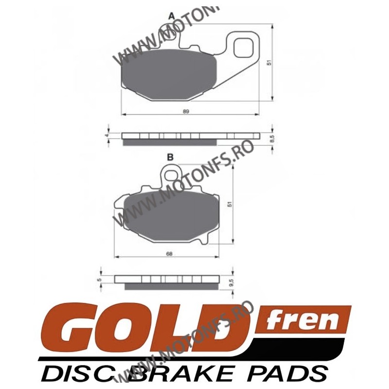 GOLDFREN Placute de frana 093 S33 STREET Spate 797.40.93 / 570-687 GOLDFREN Placute Frana GOLDFREN 144,00 lei 129,60 lei 121,...