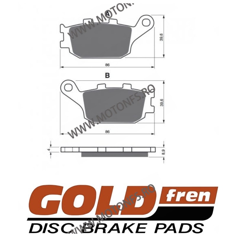 GOLDFREN Placute de frana 021 S33 STREET Spate 797.40.21 / 585-657 GOLDFREN Placute Frana GOLDFREN 144,00 lei 129,60 lei 121,...