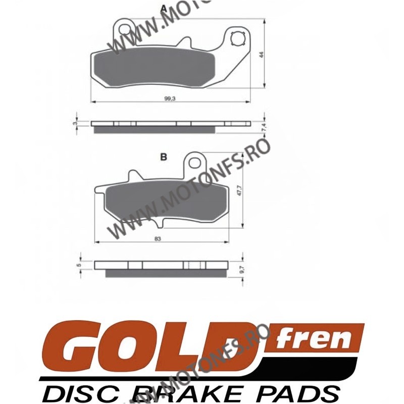 GOLDFREN Placute de frana spate 065 AD 797.A0.65 / 585-635 GOLDFREN Placute Frana GOLDFREN 99,00 lei 89,10 lei 83,19 lei 74,8...