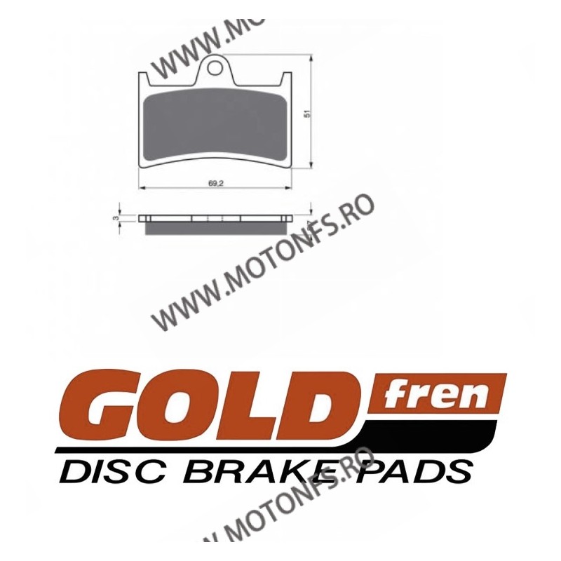 GOLDFREN Placute de frana 070 S33 STREET FRONT 797.40.70 / 570-634 GOLDFREN Placute Frana GOLDFREN 144,00 lei 129,60 lei 121,...