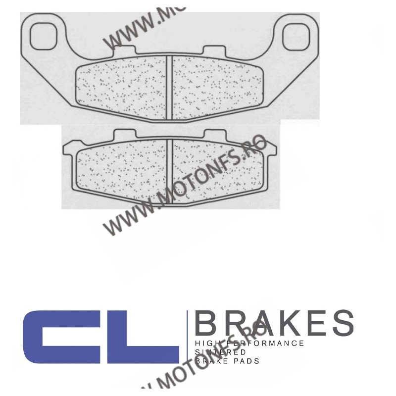 CL BRAKES Placute de frana spate 2389 RX3 / 76,4x27,5x9,7 mm / 106,2x38,9x7,4 mm (W x H x T) 200.2389.RX / 570-615 CL BRAKES ...