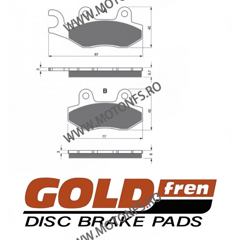 GOLDFREN Placute de frana spate 247 S3 797.S2.47 / 585-611 / 575-611 / 570-611 GOLDFREN Placute Frana GOLDFREN 118,00 lei 106...