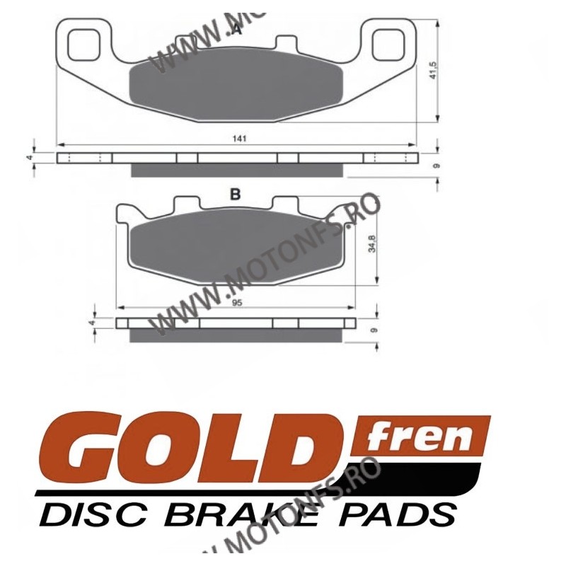 Placute de frana GOLDFREN 013 AD 797.A0.13 / 570-597 GOLDFREN Placute Frana GOLDFREN 99,00 lei 99,00 lei 83,19 lei 83,19 lei