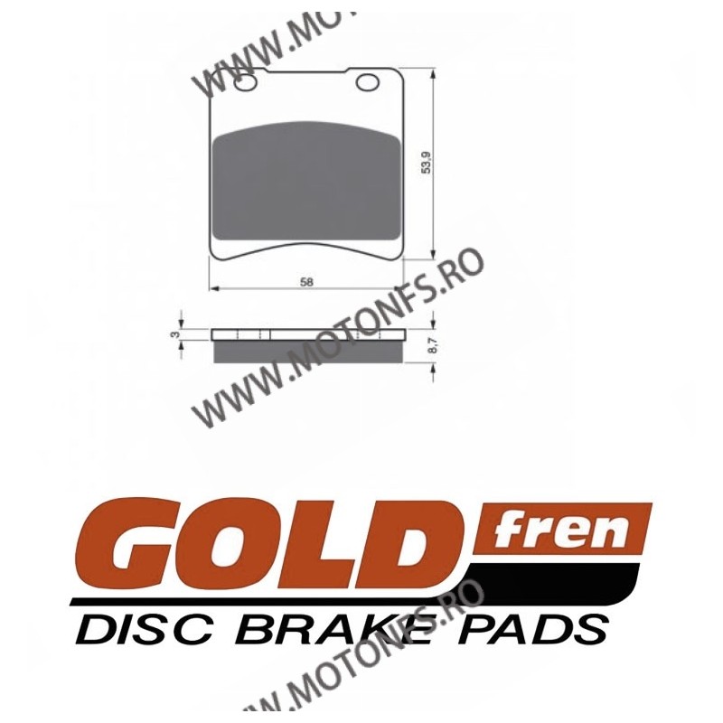 GOLDFREN Placute de frana 085 S3 797.S0.85 / 570-577 GOLDFREN Placute Frana GOLDFREN 118,00 lei 106,20 lei 99,16 lei 89,24 le...