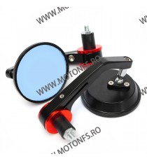 2 bucati Oglinzi pentru capatul de ghidon rosu UNIVERSALE MOTO SCUTER ATV HONDA YAMAHA SUZUKI KAWASAKI DUCATI BMW TRIUMPH OG2...