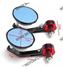 2 bucati Oglinzi pentru capatul de ghidon rosu UNIVERSALE MOTO SCUTER ATV HONDA YAMAHA SUZUKI KAWASAKI DUCATI BMW TRIUMPH OG2...