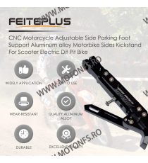 Cric Moto Lateral 400KG Universal Reglabil CNC Aluminiu Negru 4L9XP  Cric Motocicleta 90,00 lei 90,00 lei 75,63 lei 75,63 lei