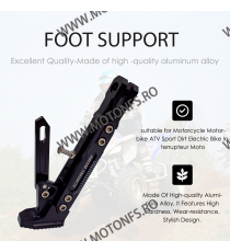 Cric Moto Lateral 400KG Universal Reglabil CNC Aluminiu Negru 4L9XP  Cric Motocicleta 90,00 lei 90,00 lei 75,63 lei 75,63 lei