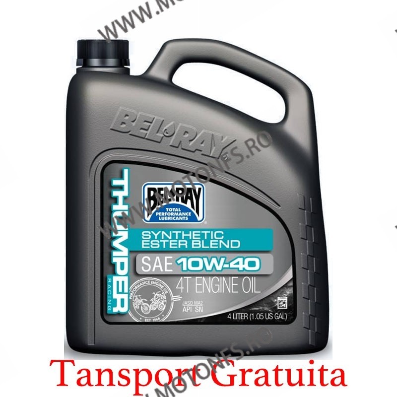10W40 ULEI BEL-RAY THUMPER RACING SEMI SINTETIC 4L 99520-B4LW BEL-RAY BEL-RAY 10W-40 274,00 lei 274,00 lei 230,25 lei 230,25 lei